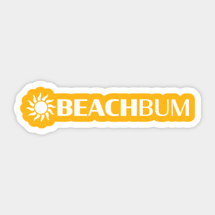 Beach Bum: Sun (White) Sticker